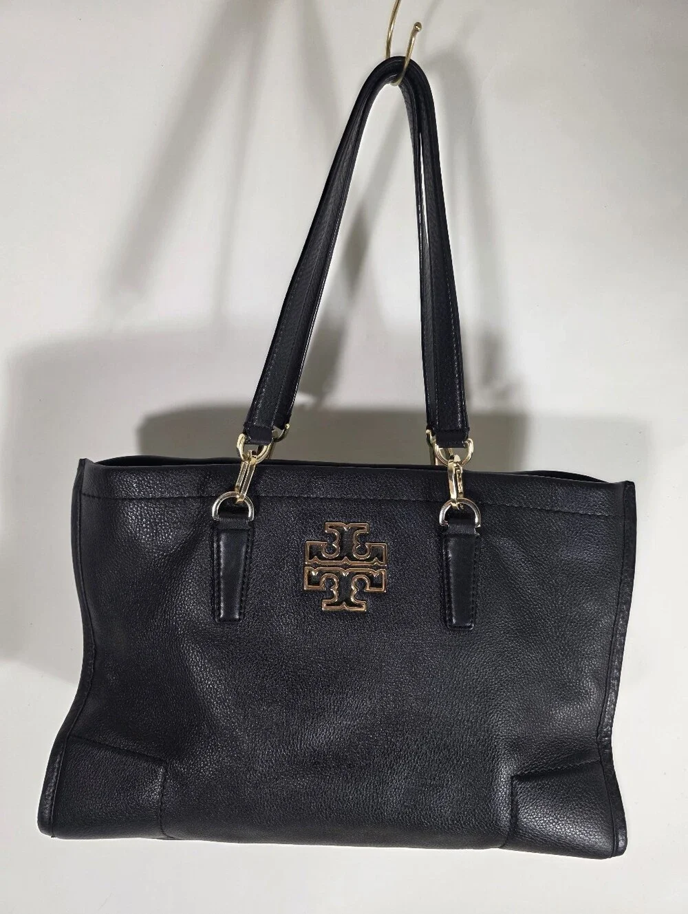 Tory Burch Marion Black leather tote Bag Purse